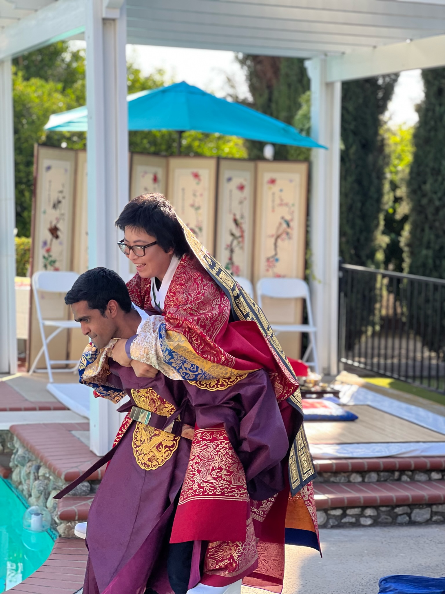 Neel and His Late Wife at Their Wedding Ceremony